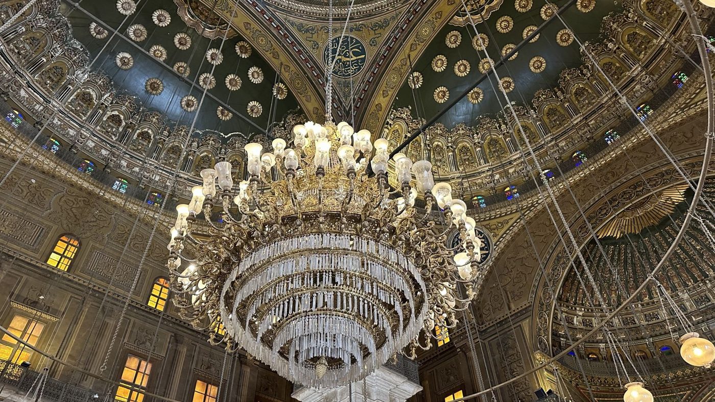 Cúpula e lustre da Mesquita de Muhammad Ali