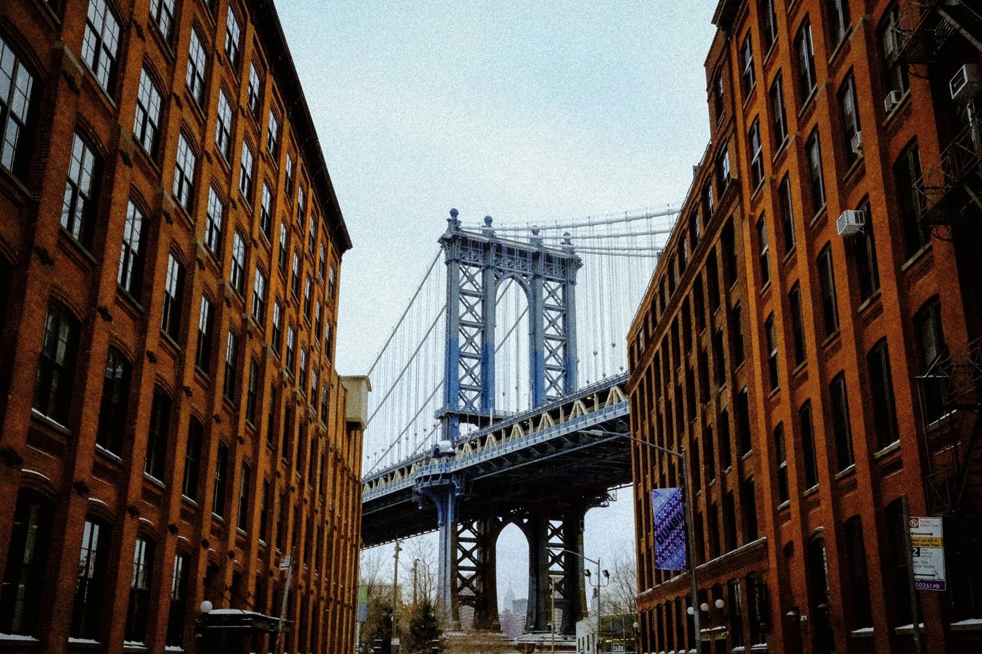 Manhattan Bridge na neve, DUMBO, Nova York