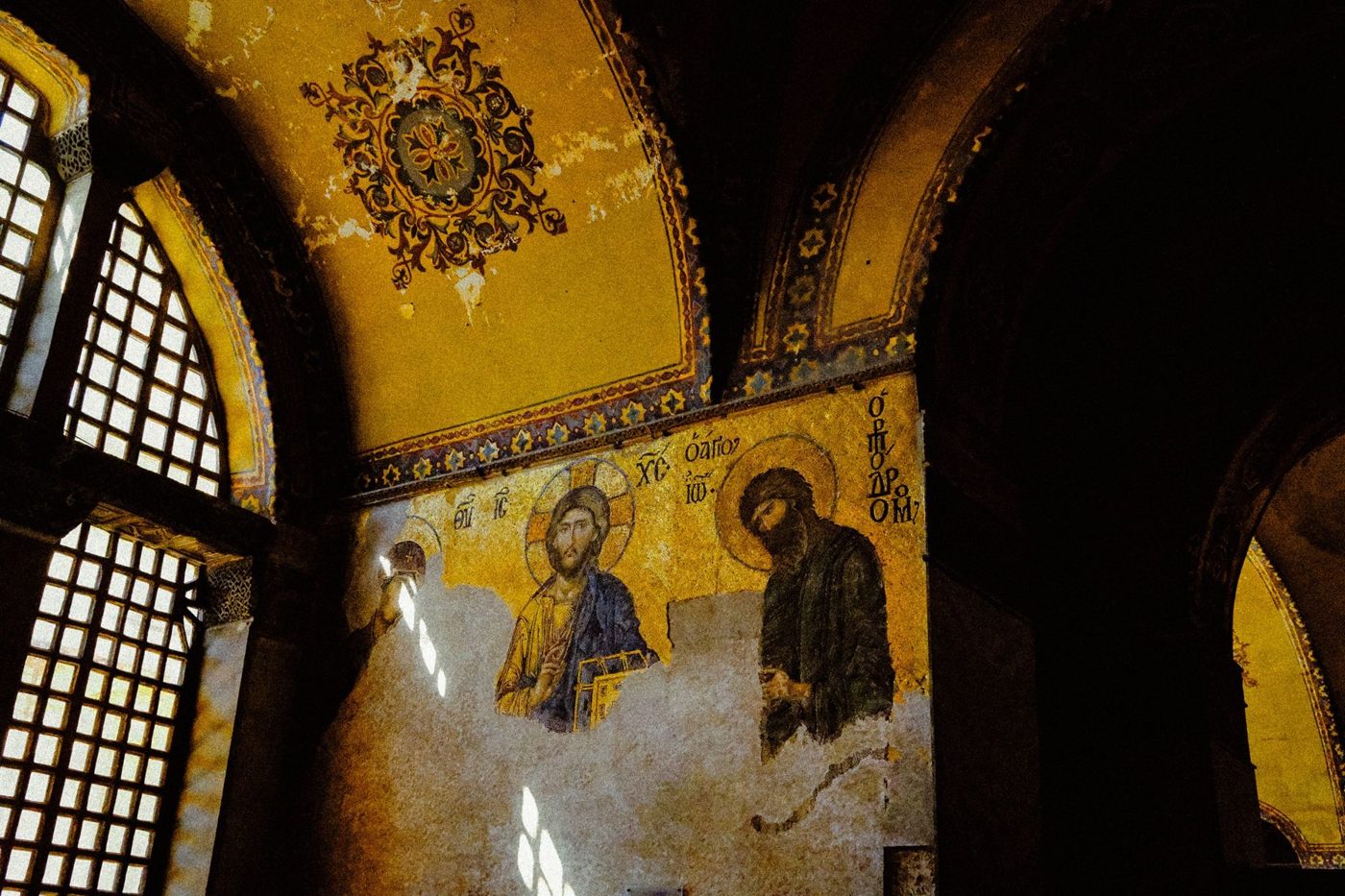 Mosaico bizantino em Santa Sofia